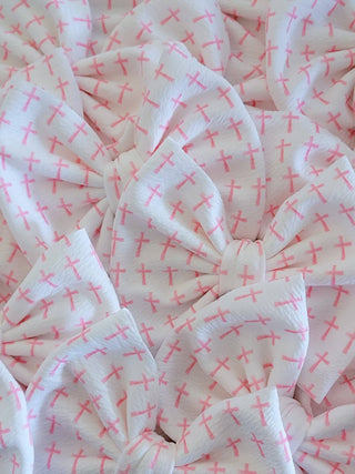 Pink Crosses Savannah Bow