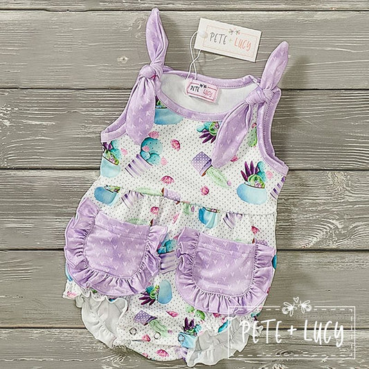 Cacti Oasis Girls Romper