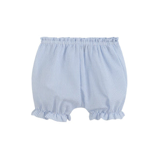 Blue Seersucker Bow 2pc Set
