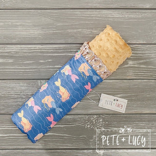 Mermaid With Shells Minky Blanket