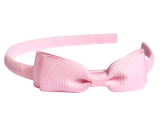 Light Pink Grosgrain Bow Headband