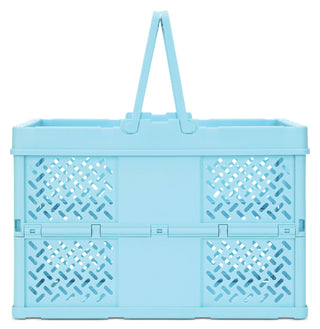 Large Blue Collapsible Storage Crate