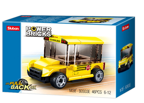 PowerBricks Pull-Back Building Brick Car