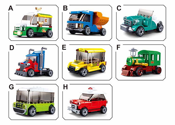 PowerBricks Pull-Back Building Brick Car