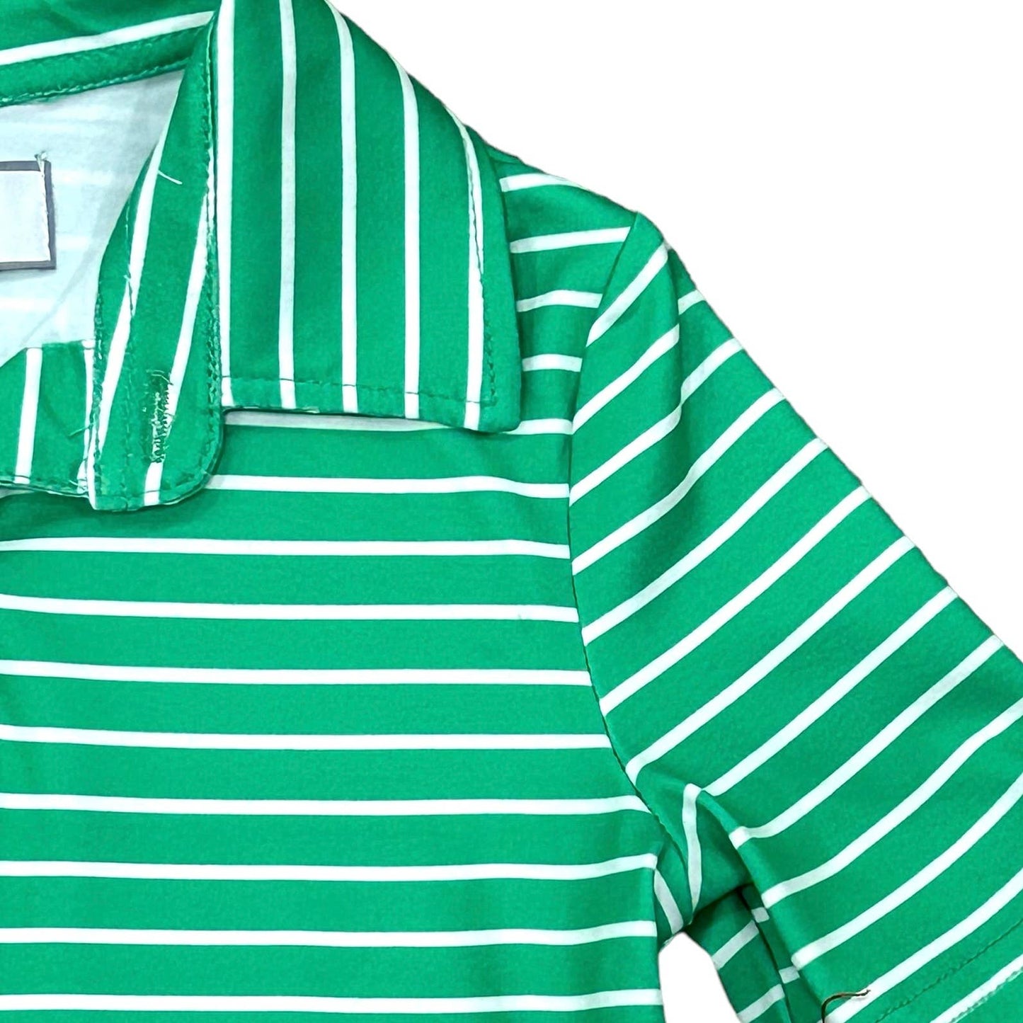 Emerald Green Stripe Polo Shirt