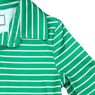 Emerald Green Stripe Polo Shirt