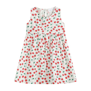 Red Cherries Sleeveless Dress