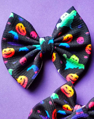 Neon Halloween Savannah Bow