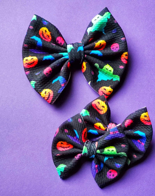Neon Halloween Savannah Bow