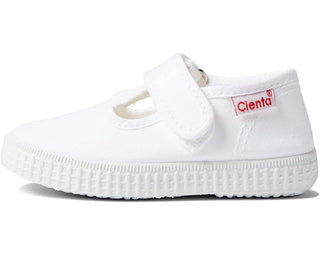 White Cienta  Velcro T-Strap 50000.05