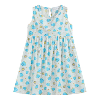 Blue Watermelon Sleeveless Dress