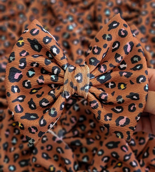 Burnt Orange Leopard Savannah Bow