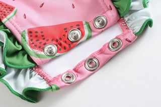 Watermelon Long Sleeve Ruffle Swimsuit - Lil Cactus