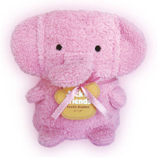 Pink Elephant Cuddly Blanket