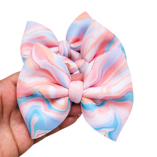 Mia Hair Bow - Neutral Geode