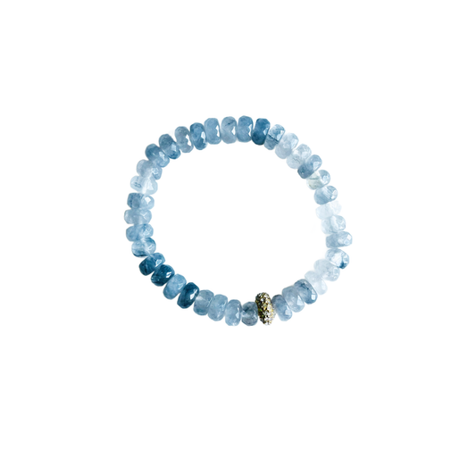 Candy Stretch Bracelet - Gray Cloud Agate
