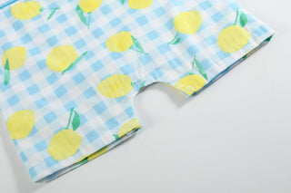 Lemon Smocked Shortalls