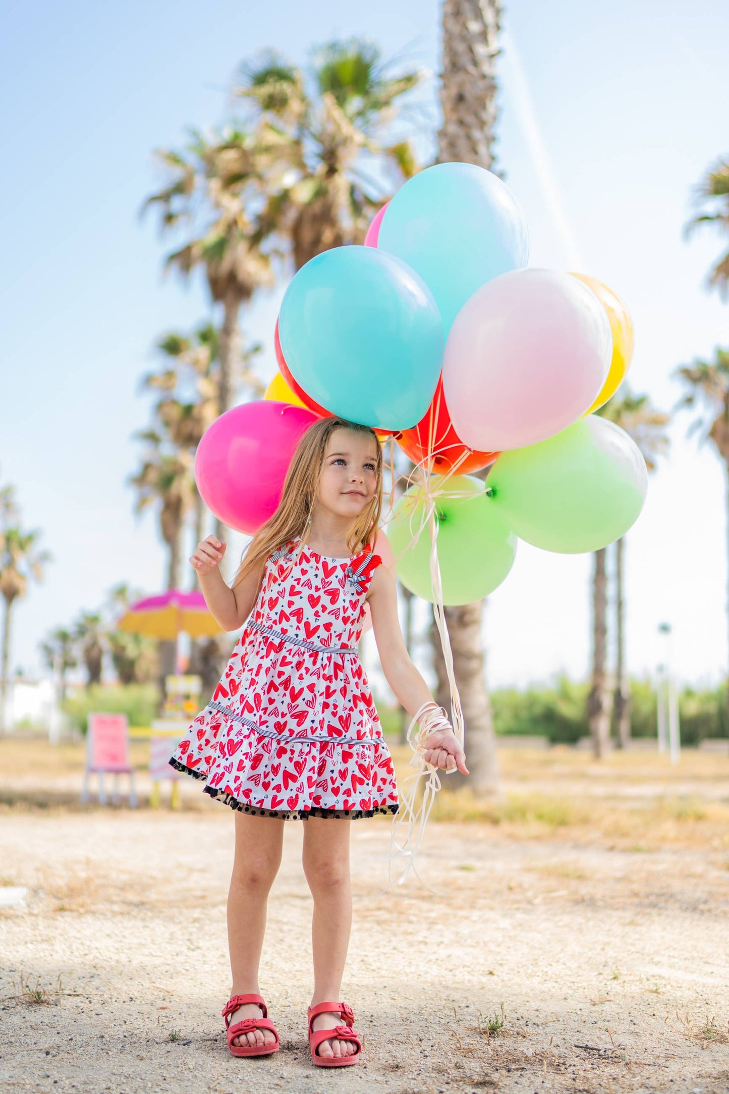 SCONSET DRESS - Spring Summer 23 - WHITE RED Girl: 3 YEARS