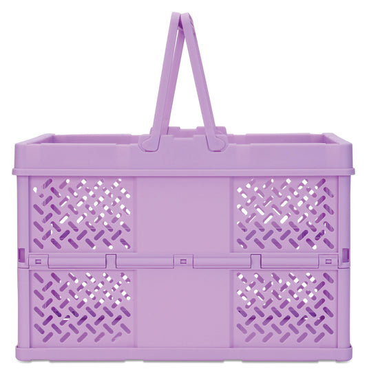 Large Lavender Collapsible Storage Crate