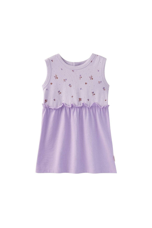 Girl Organic Tank-top Dress-Violet