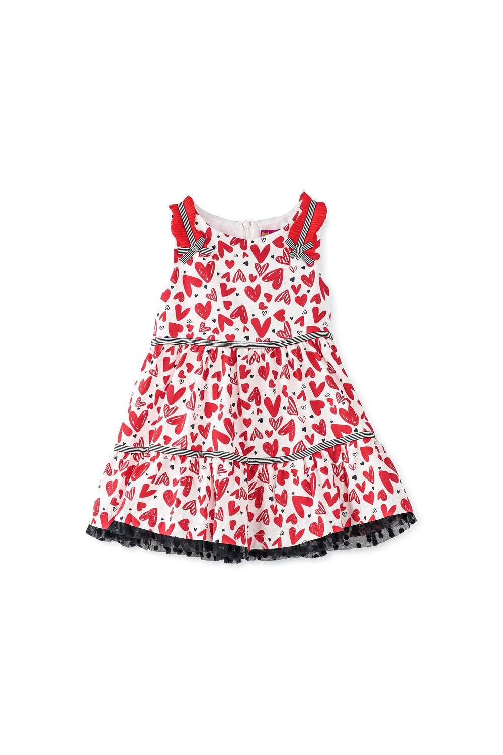 SCONSET DRESS - Spring Summer 23 - WHITE RED Girl: 3 YEARS