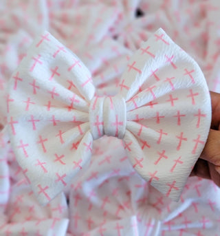 Pink Crosses Savannah Bow