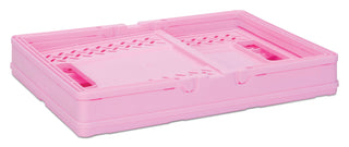 Large Pink Collapsible Storage Crate