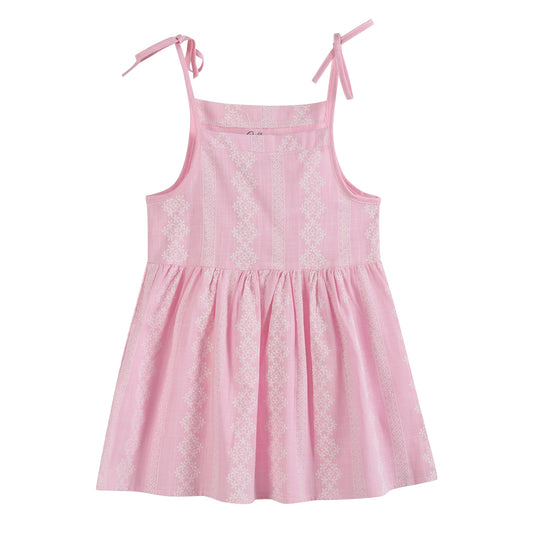 Pink & White Apron Sundress