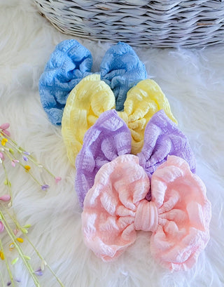 Fluffy Savannah Bow-Baby Pink