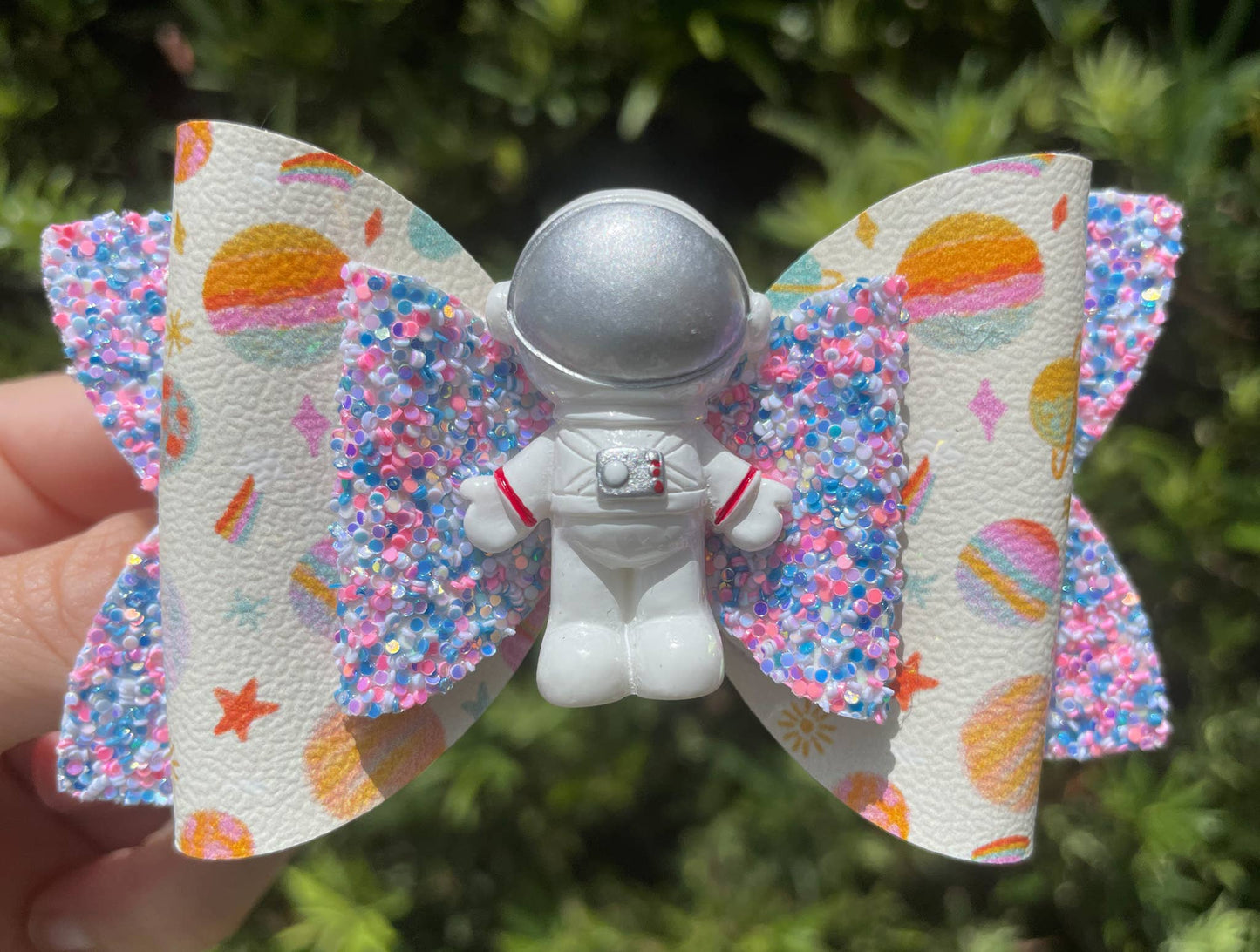 Outer Space Astronaut Hair Bow