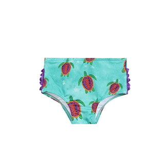 Turquoise Turtle Ruffle Rashguard 2 pc Set - Lil Cactus