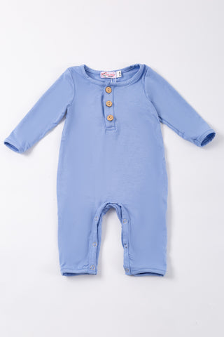 Steel Blue Bamboo Romper