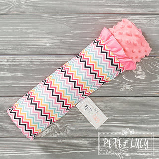Rainbow Zigzag Minky Blanket