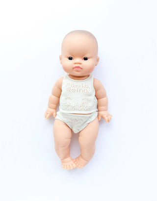 Lily With Brown Eyes In Pajamas Baby Gordis Doll