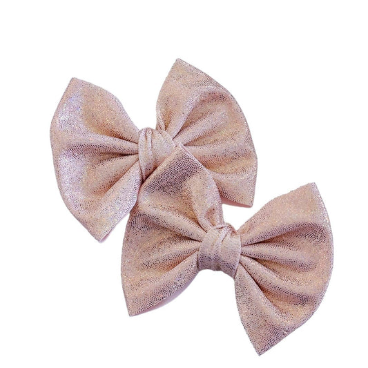 Rose Gold Holographic Savannah Bow Piggies Set