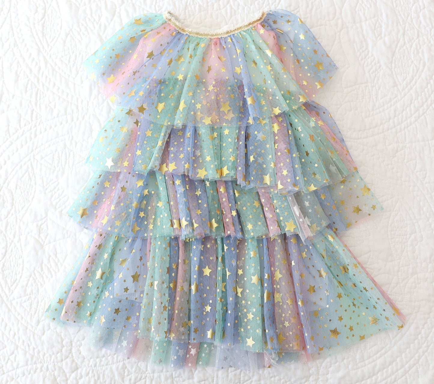 Golden Stars Tulle Dress