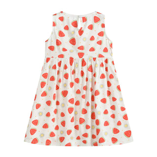 Red Watermelon Sleeveless Dress
