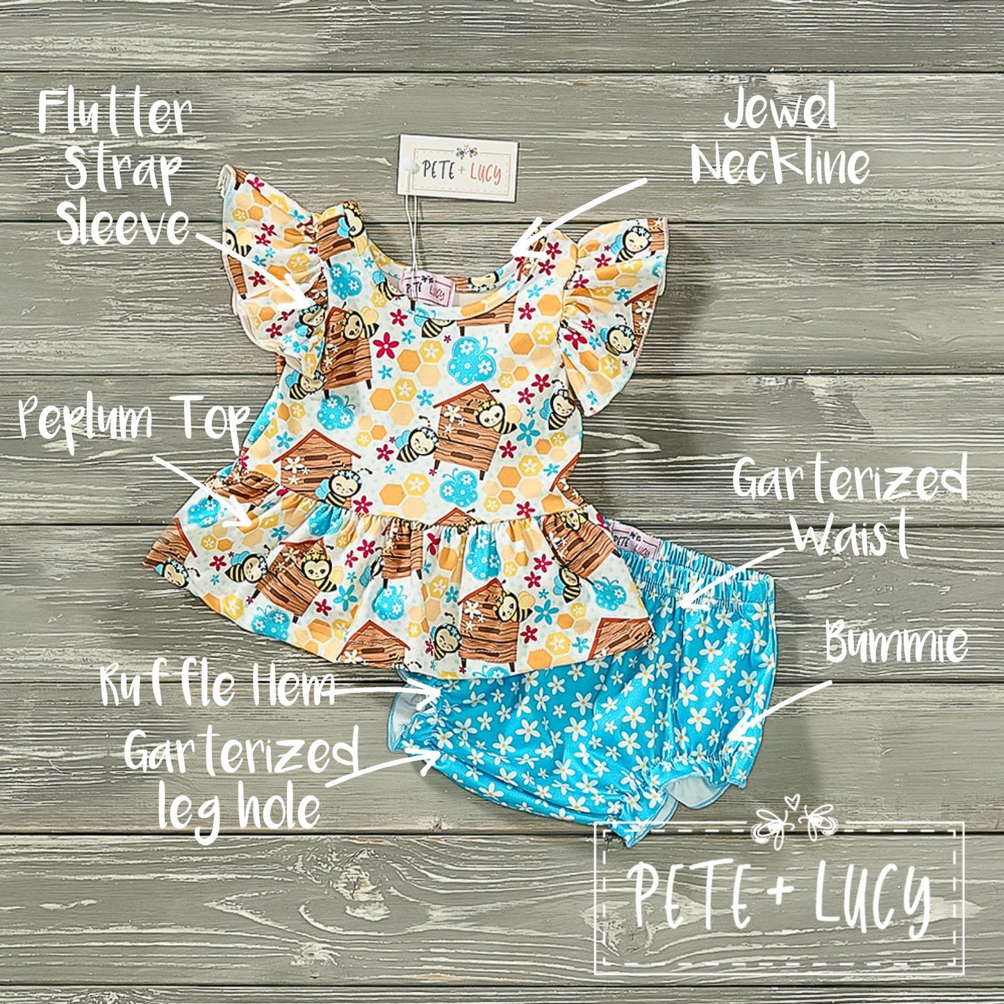 Bee Happy 2 Piece Bummies Set