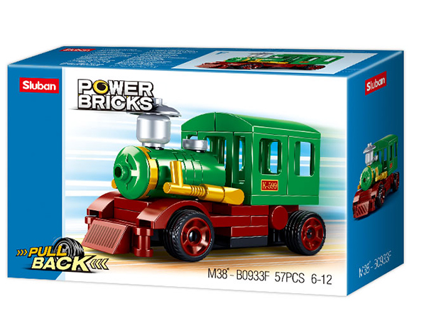 PowerBricks Pull-Back Building Brick Car