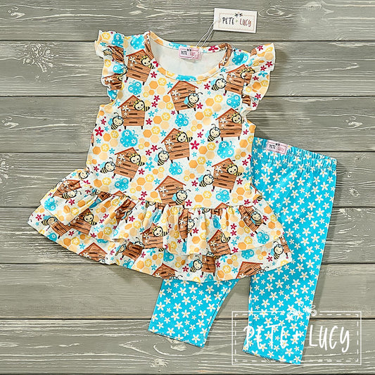 Bee Happy 2 Piece Capri Set