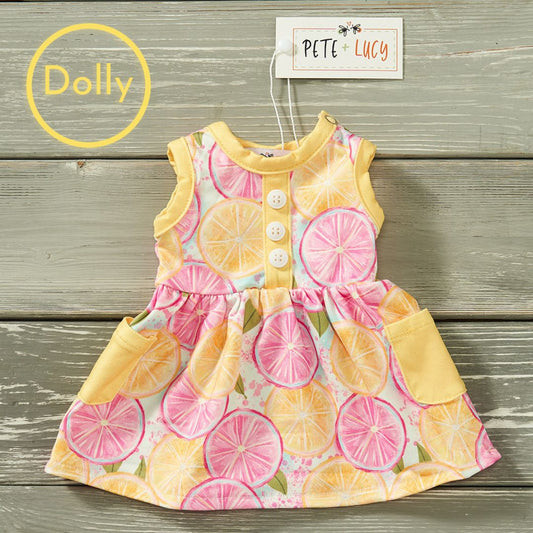 Lemon Burst Doll Dress