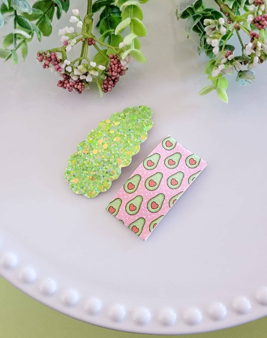 Avocado Love Hairclip Set