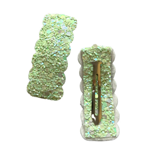 Frog Princess Glitter Snap Clip