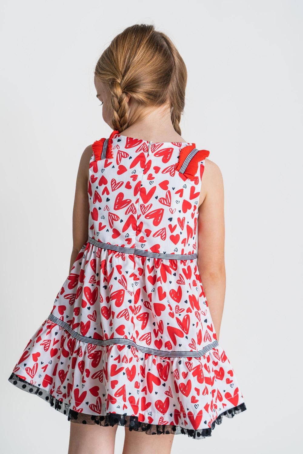 SCONSET DRESS - Spring Summer 23 - WHITE RED Girl: 3 YEARS