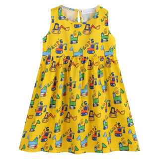 Mustard Construction Sleeveless Dress