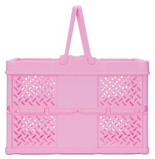 Large Pink Collapsible Storage Crate