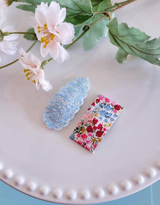 Cottage Floral Snap Clip Mix Set