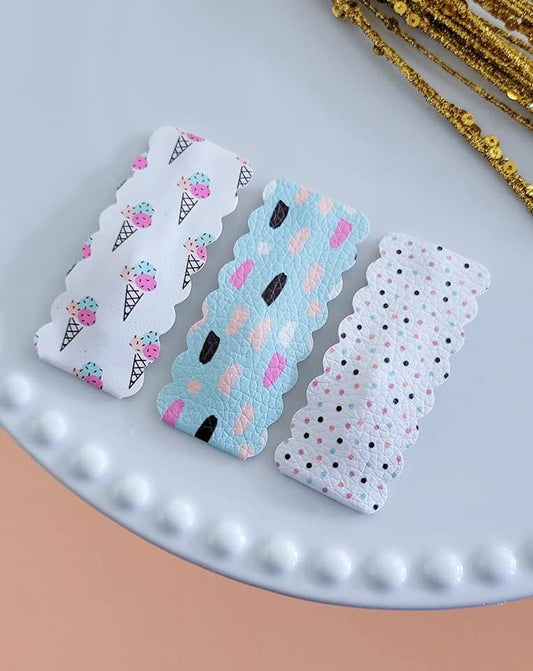 Mod Ice Cream 3 pack Hairclips
