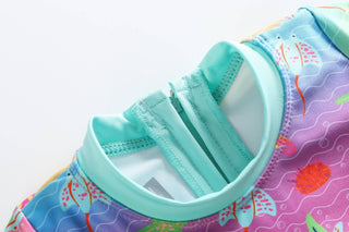 Rainbow Sea Creatures Ruffle Swimsuit - Lil Cactus