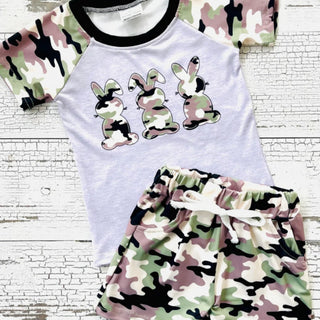 Bunny Hunting Season Shorts Set